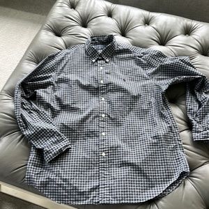 Mens Ralph Lauren Plaid black and white shirt size XL